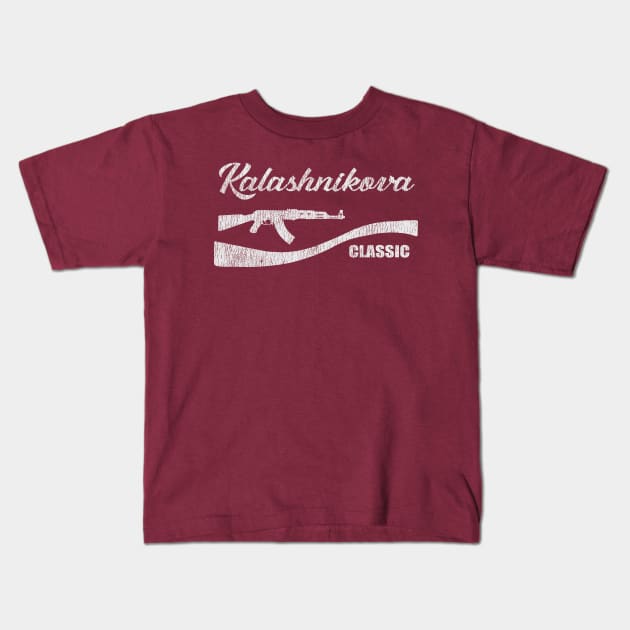 Vintage Kalashnikov AK47 Kids T-Shirt by haskane